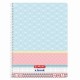 CAIET A4 80 FILE CU SPIRALA PATRATELE PERFORAT, MOTIV GRAPHIC PASTELS BLUE