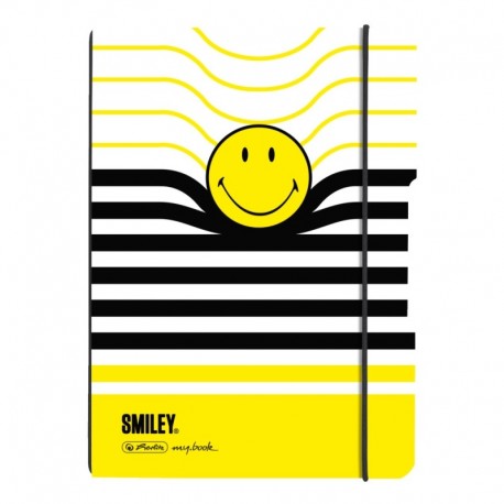 CAIET MY.BOOK FLEX A5 40F 80 GR PATRATELE COPERTA PP, SMILEY WORLD B Y STRIPES