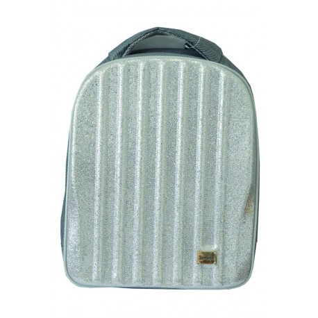 RUCSAC CU UN COMPARTIMENT, SAC DE SPORT INCLUS, MOTIV DISCO SILVER