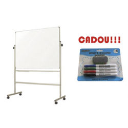 TABLA MAGNETICA SMART PE STAND MOBIL 90X150 cm + CADOU!!! (SET 4 MARKER WHITEBOARD + BURETE)