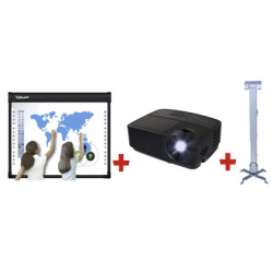 SET: TABLA INTERACTIVA IQBoard DVT82+VIDEOPROIECTOR 3D INFOCUS IN112a+SUPORT DE TAVAN PT. VIDEOPROIECTOR PRB-2