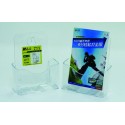 Display plastic pentru brosuri, de birou/perete, 1 x A5, KEJEA - transparent