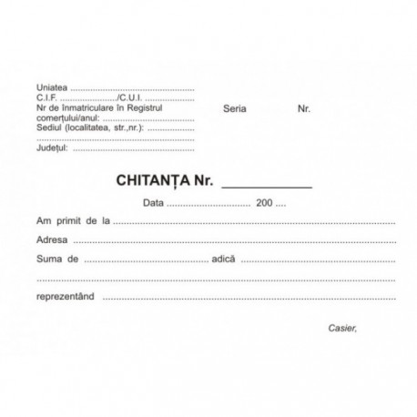 Chitantier autocopiativ , format A6, 2 ex. 50set/carnet