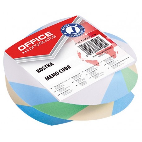 Cub hartie 83x83x35mm, spiralat, Office Products - hartie culori pastel asortate