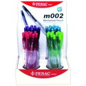Display 48 creioane mecanice plastic, 0,5mm ,PENAC M002 - culori asortate (12 x culoare)
