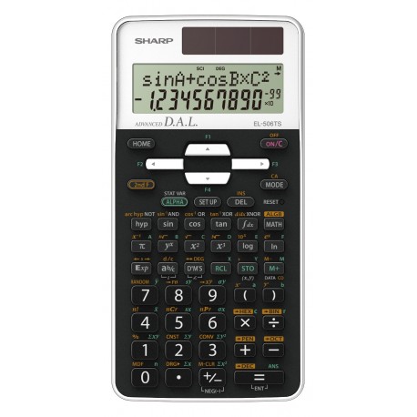 Calculator stiintific, 12 digits, 470 functiuni, 161x80x15 mm, dual power, SHARP EL-506TSWH - alb