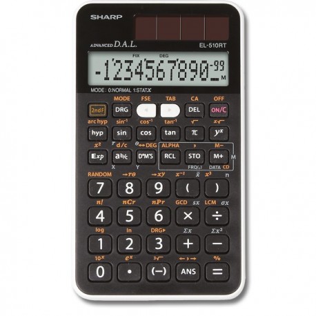 Calculator stiintific, 12 digits, 273 functiuni, 134x75x10 mm, dual power, SHARP EL-510RT - negru