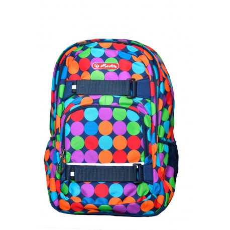 RUCSAC SKATER CU DOUA COMPARTIMENTE, COMPARTIMENT PENTRU LAPTOP SI TABLETA, DIMENSIUNE 43 X 27 X 18 CM, MOTIV SPOTS