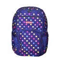 RUCSAC HOLIC CU DOUA COMPARTIMENTE, COMPARTIMENT PENTRU LAPTOP, DIMENSIUNE 44 X 30 X 20 CM, MOTIV POLKA DOTS