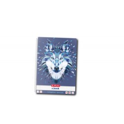 CAIET A4 80F SPIRALA PATRATELE PERFORAT MOTIV WILD ANIMALS WOLF