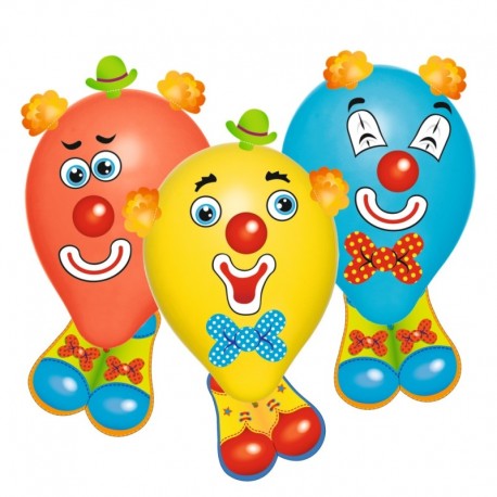 BALOANE FUNNY CLOWNS SET 6 BUCATI