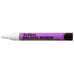 Marker ARTLINE, pentru constructori, corp plastic, varf rotund 2.3mm - alb