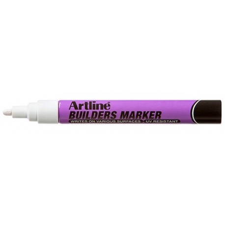 Marker ARTLINE, pentru constructori, corp plastic, varf rotund 2.3mm - alb