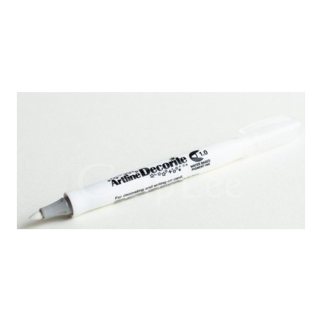 Marker ARTLINE Decorite, varf rotund 1.0mm - alb