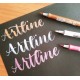 Marker ARTLINE Decorite, varf flexibil (tip pensula) - alb