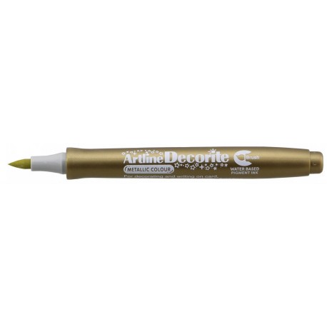 Marker ARTLINE Decorite, varf flexibil (tip pensula) - auriu