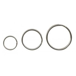 Inele metalice pentru chei, D - 30mm, 10 buc/set, ALCO - argintii