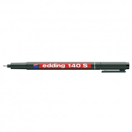 Marker permanent Edding OHP 140S, corp plastic, varf rotund, 0.3 mm, negru