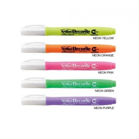 Marker ARTLINE Decorite, varf flexibil (tip pensula) - mov neon