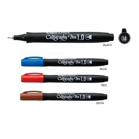 Marker ARTLINE Supreme Calligraphy, varf tesit din fetru 1.0mm - negru