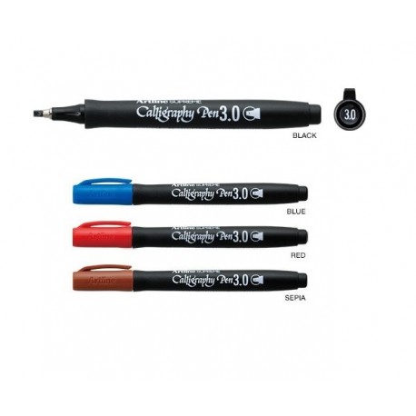 Marker ARTLINE Supreme Calligraphy, varf tesit din fetru 3.0mm - negru