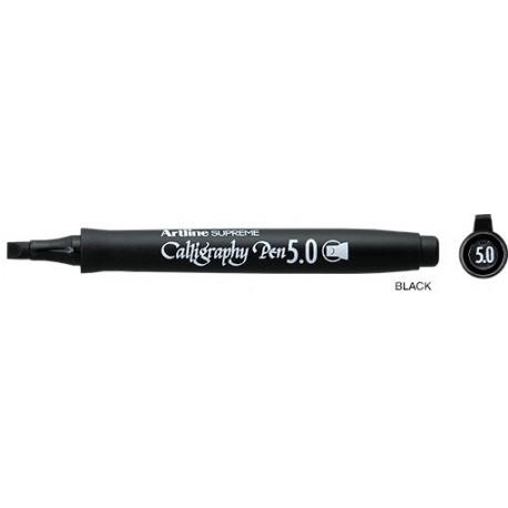 Marker ARTLINE Supreme Calligraphy, varf tesit din fetru 5.0mm - negru