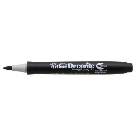 Marker ARTLINE Decorite, varf flexibil (tip pensula) - negru