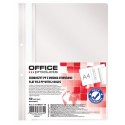 Dosar plastic PP cu sina, cu gauri, grosime 100/170microni, 50 buc/set, Office Products - alb