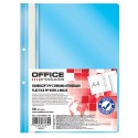 Dosar plastic PP cu sina, cu gauri, grosime 100/170microni, 50 buc/set, Office Products - bleu