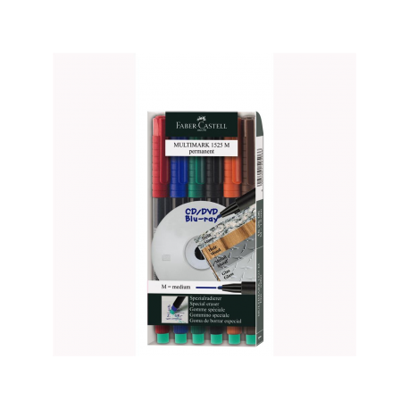 Marker Permanent Set 6 M Multimark Faber-Castell