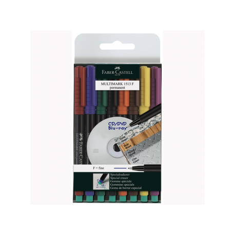 Marker Permanent Set 8 F Multimark Faber-Castell