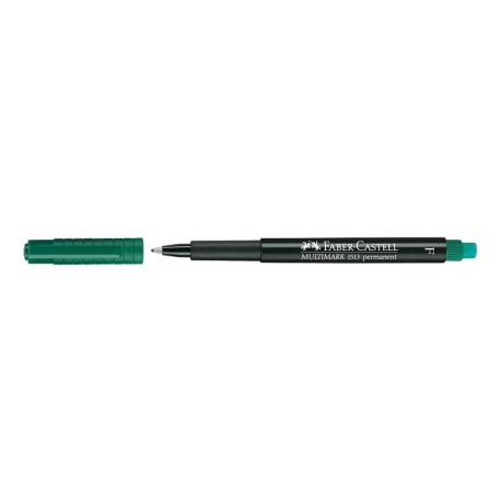 Marker Permanent Verde F Multimark Faber-Castell