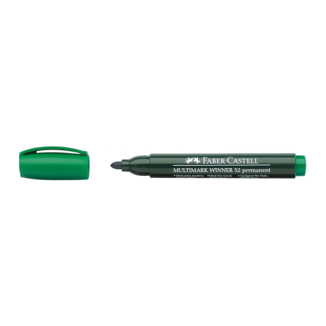 Marker Permanent Verde Varf Rotund Multimark Winner 52 Faber-Castell