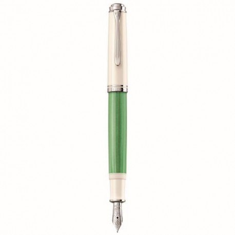 STILOU SOUVERAN M605 PENITA M CORP GREEN-WHITE ACCESORII PLACATE CU ARGINT CUTIE CADOU *BlackFriday*