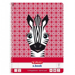 CAIET A4 80F SPIRALA PATRATELE CUTE ANIMALS MOTIV ZEBRA