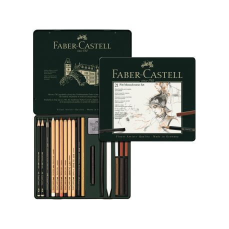 Set Pitt Monochrome 21 Buc Faber-Castell