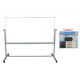 WHITEBOARD MAGNETIC ROTATIV 2 FETE 90x120 cm START Office + CADOU!!! (SET 4 MARKER WHITEBOARD + BURETE)