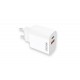 Incarcator priza, 20W, USB-C + USB-A Fast Charging - alb