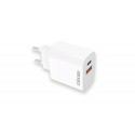 Incarcator priza, 20W, USB-C + USB-A Fast Charging - alb