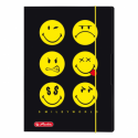 MAPA A4 INCHIDERE CU ELASTIC GALBEN SMILEY WORLD BLACK