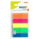 Stick index plastic transparent color 45 x 12 mm, 5 x 25 file/set, Stick"n - 5 culori neon