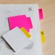 Tracking notes 70 x70 mm, 50 file/set, Stick"n - alb liniate - tab magenta neon