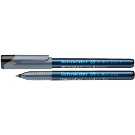 Universal permanent marker SCHNEIDER Maxx 222 F, varf 0.7mm - negru