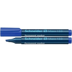 Permanent marker SCHNEIDER Maxx 133, varf tesit 1+4mm - albastru