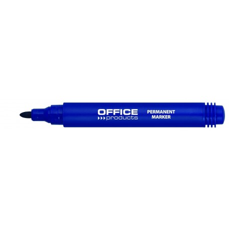 Permanent marker, varf rotund, corp plastic, Office Products - albastru