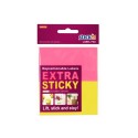 Notes autoadeziv extra-sticky 51 x 88mm, 2 x 30 file, Stick"n - 2 culori neon