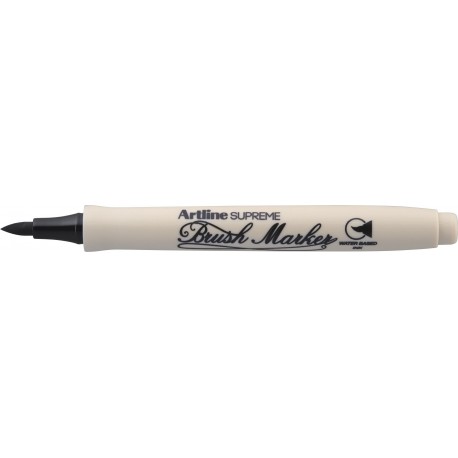 Marker pentru colorat ARTLINE Supreme, varf flexibil (tip pensula) - negru