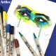 Marker pentru colorat ARTLINE Supreme, varf flexibil (tip pensula) - negru