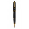 DIPLOMAT Excellence A2 - Black Lacquer Gold - stilou cu penita M, din otel inoxidabil