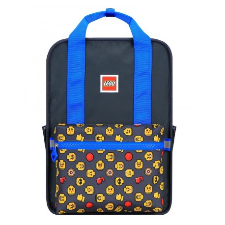 Rucsac Casual LEGO Tribini Fun Large - design Heads and Cup - albastru